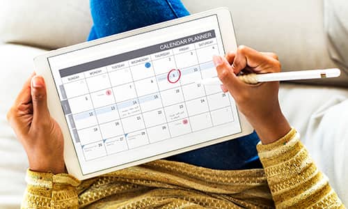 home inspection calendar